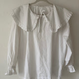 Camilla Organic Cotton Poplin Blouse in White S Preloved