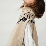 Kanon-Sue Recycled Wool Knitted Vest in Cream Marl Fairisle