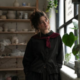 Andie Organic Cotton Corduroy Overshirt in Charcoal
