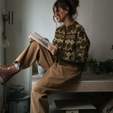 Orla Organic Cotton Corduroy Trousers in Hazelnut