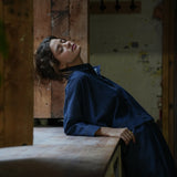 Sadie-Leigh Organic Cotton Denim Shirt in Mid blue