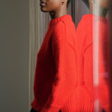 Mia Mohair Knitted Jumper in Tomato