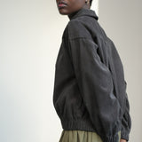 Andie Organic Cotton Corduroy Overshirt in Charcoal