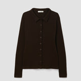 Victoria-Rae Organic Cotton Rib Shirt in Cacao