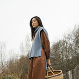 Kanon Recycled Wool Knitted Vest in Sky Blue Marl