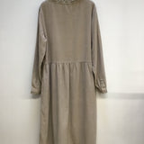 Sheila Corduroy Dress in Light Taupe M Preloved