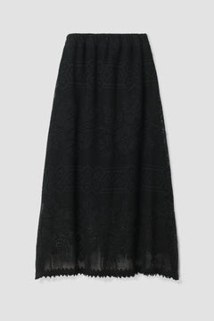 Lyla-Fay Cotton Lace Skirt in Black by HANNAH BEAUMONT