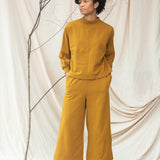 Maiya Organic Cotton Felpe Sweatshirt in Ochre
