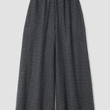Mazu-Cay Recycled Cotton Blend Trousers in Grey Gingham