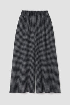 Mazu-Cay Recycled Cotton Blend Trousers in Grey Gingham