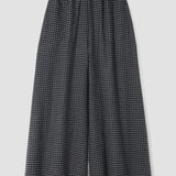 Mazu-Cay Recycled Cotton Blend Trousers in Grey Gingham