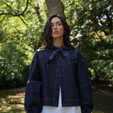 Tierra-Leigh Organic Cotton Denim Overshirt in Indigo