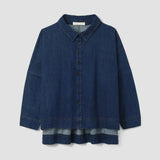 Sadie-Leigh Organic Cotton Denim Shirt in Mid blue