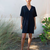 Toba Organic Cotton Dress in Pale Blue S Preloved