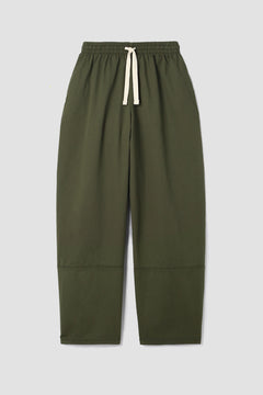 Sofia-Jane Organic Cotton Twill Trousers in Olive