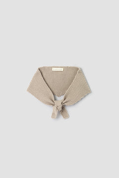 Vivian-Jane Organic Cotton Knitted Scarf in Beige Marl