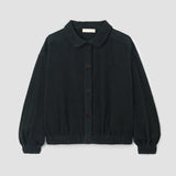 Andie Organic Cotton Corduroy Overshirt in Charcoal