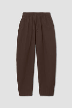 Cedar Organic Cotton Poplin Trouser in Cacao