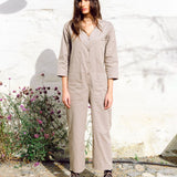 Diana Organic Cotton and Tencel Jumpsuit in Taupe S Preloved