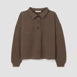 Holly Organic Cotton Felpe Sweatshirt in Brown Marl