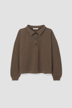 Holly Organic Cotton Felpe Sweatshirt in Brown Marl