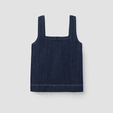 Jess-Leigh Organic Cotton Denim Vest in Indigo