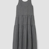 Kyra-Cay Organic Cotton Double Gauze Dress in Monochrome Gingham