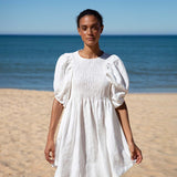 Layrah-May Linen Dress in White XS Preloved