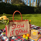 Slow It Down Jute Bag