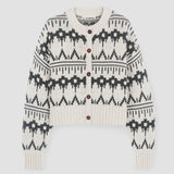 Sugi-Sue Organic Cotton Knitted Cardigan in Ecru Marl