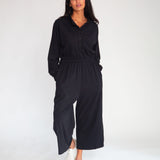 Tinley Organic Cotton Jumpsuit in Black L Preloved